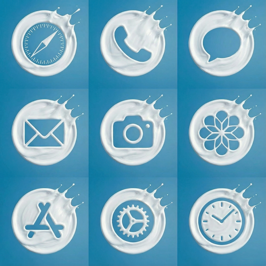 Pack Efeito 3D único com splash dinâmico. 180 Ícones Premium iOS & Android + 46 Wallpapers