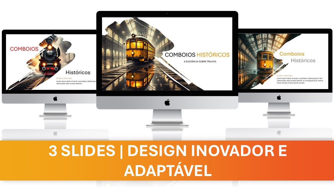 3 Slides Inovadores | Comboios Históricos