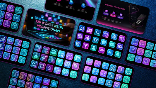 126 Ícones PNG Premium para PowerPoint - Pack Completo