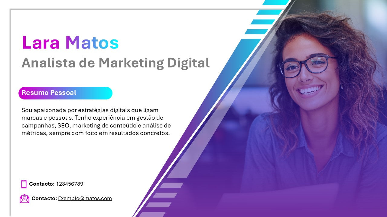 Template Moderno para PowerPoint – 3 Slides de Apresentação Pessoal Modernos e Multiuso