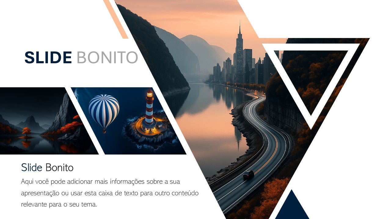 Powerpoint: Template Criativo – 3 Slides Multiuso com Design Geométrico e Visual Impactante