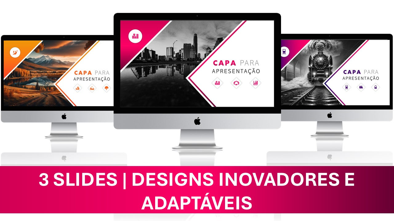 Template PowerPoint Multiuso – 3 Slides Versáteis para Qualquer Tipo de Apresentação