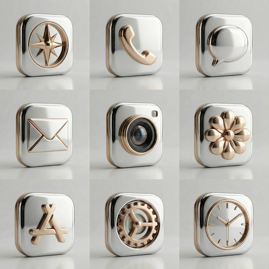 Pack Premium de Ícones iOS & Android + Wallpapers - 180 Ícones Personalizados