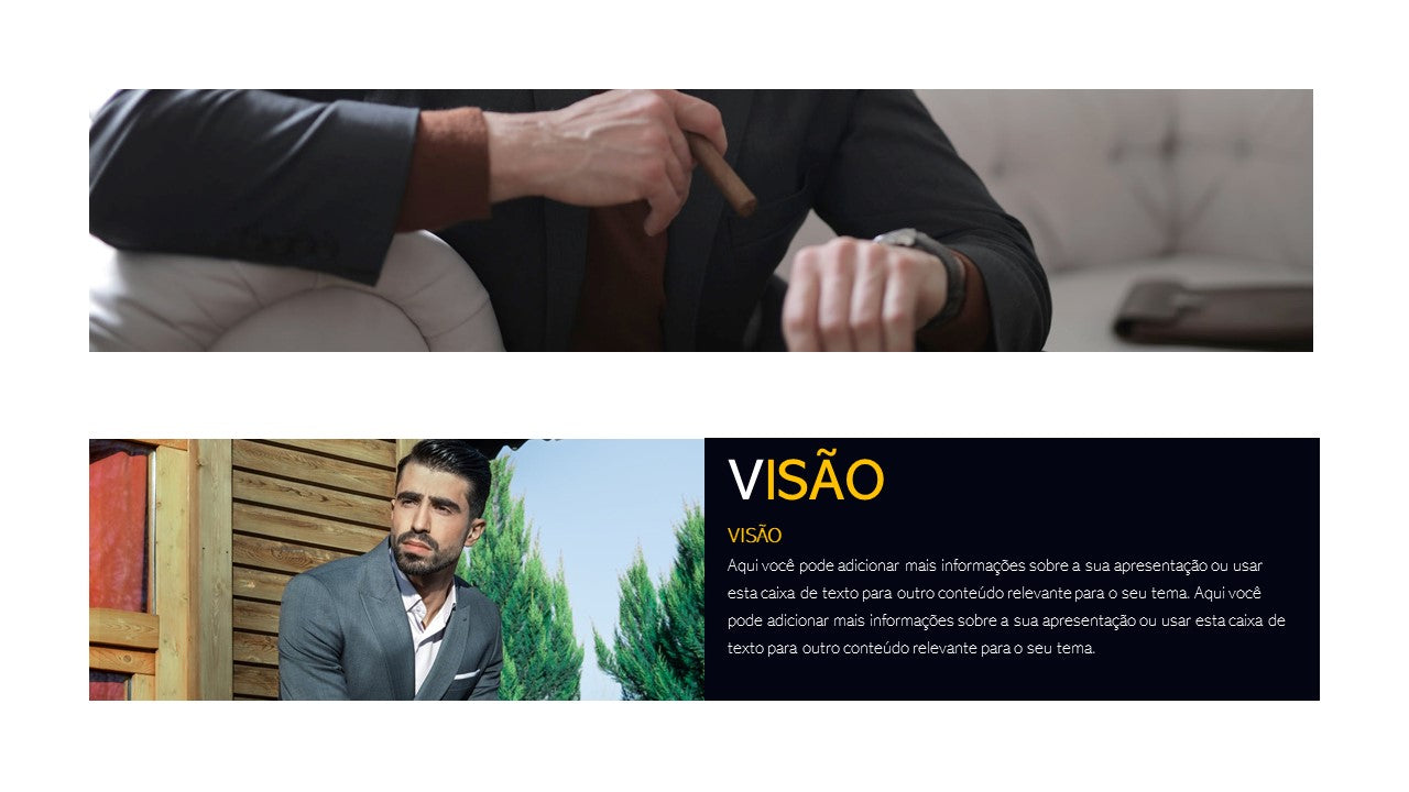 O LEGADO. MODA MASCULINA - TEMPLATE MULTIUSO PARA POWERPOINT