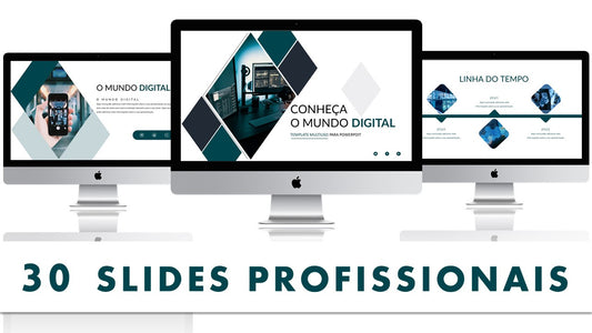 Template PowerPoint Tecnologia - 30 Slides Profissionais Multiusos
