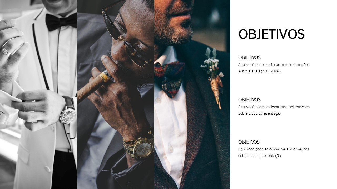 O LEGADO. MODA MASCULINA - TEMPLATE MULTIUSO PARA POWERPOINT