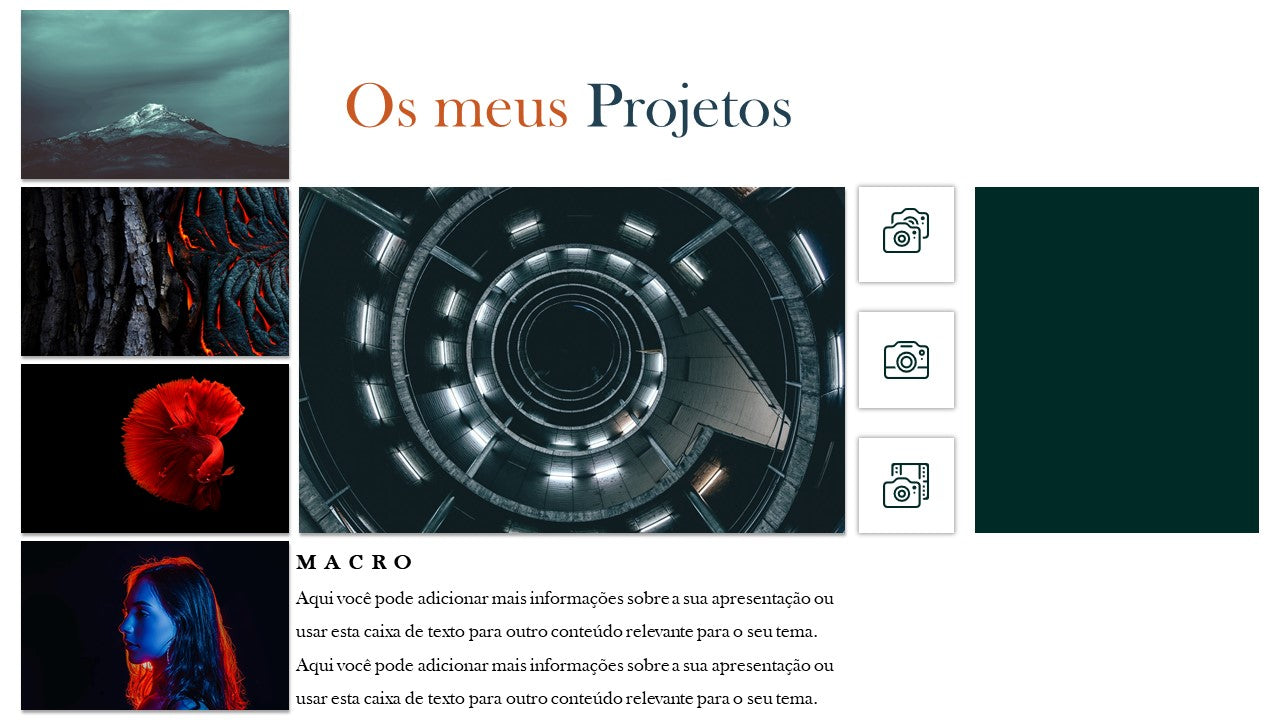 PORTFÓLIO - TEMPLATE EM POWERPOINT PARA FOTOGRAFIAS
