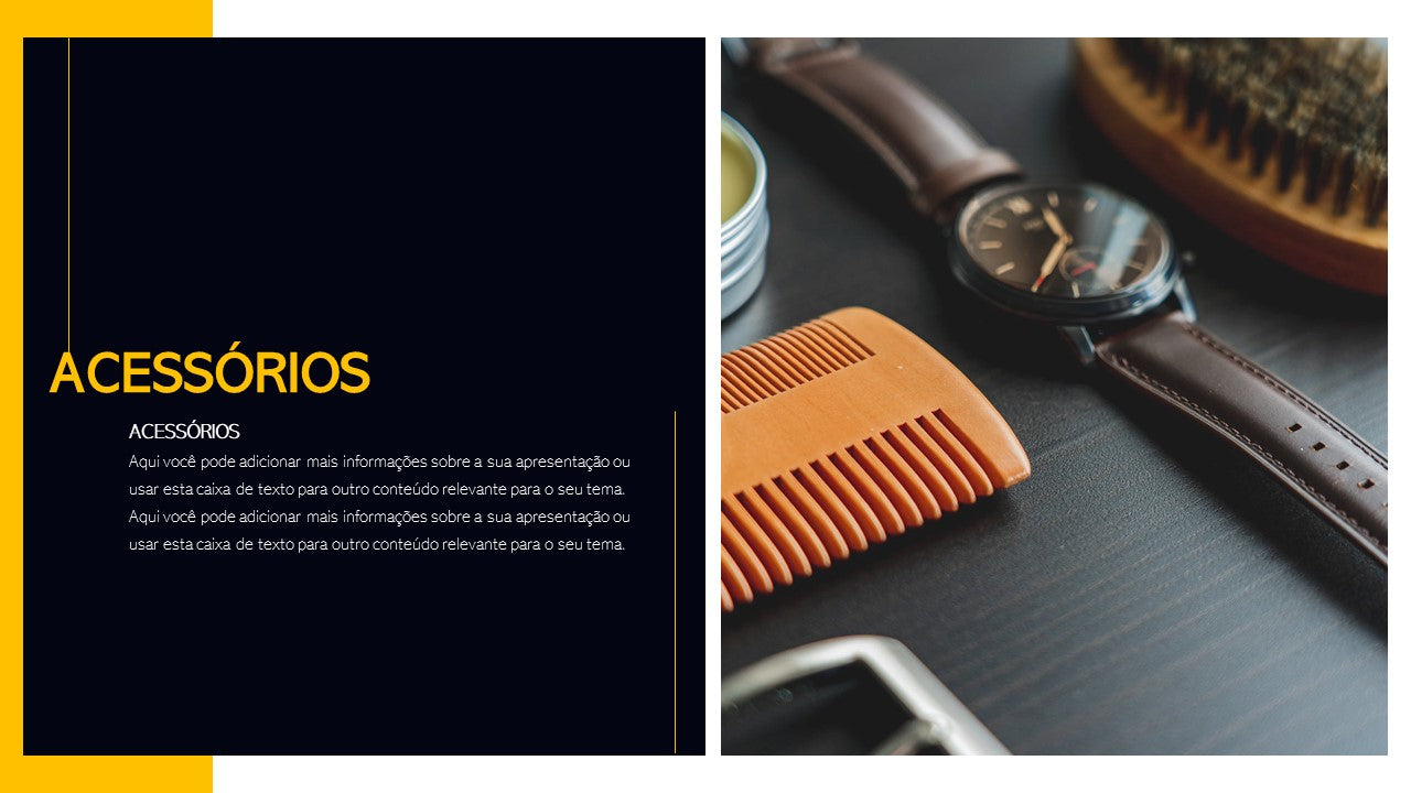 O LEGADO. MODA MASCULINA - TEMPLATE MULTIUSO PARA POWERPOINT