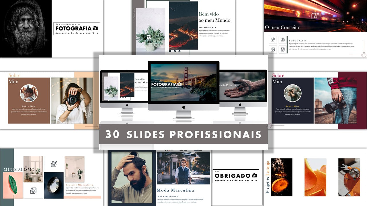 PORTFÓLIO - TEMPLATE EM POWERPOINT PARA FOTOGRAFIAS