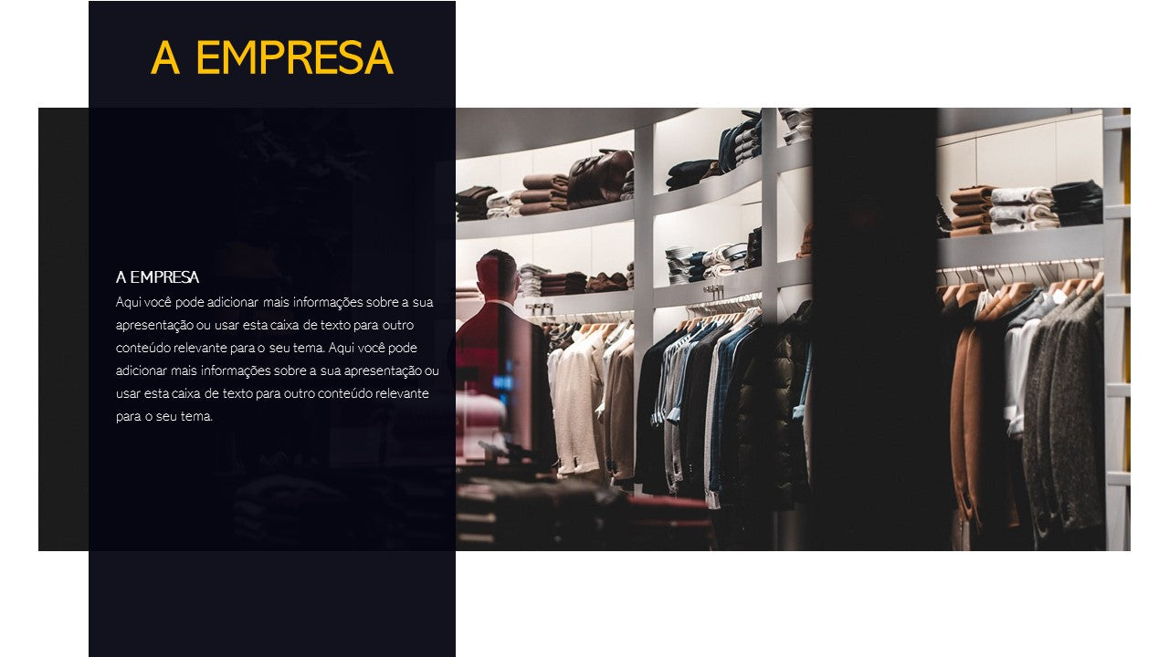 O LEGADO. MODA MASCULINA - TEMPLATE MULTIUSO PARA POWERPOINT