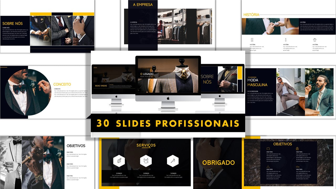 O LEGADO. MODA MASCULINA - TEMPLATE MULTIUSO PARA POWERPOINT