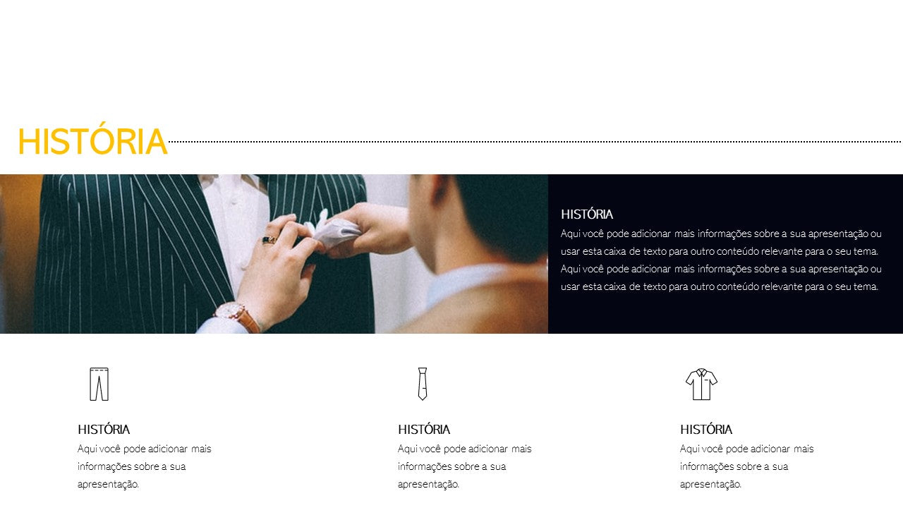 O LEGADO. MODA MASCULINA - TEMPLATE MULTIUSO PARA POWERPOINT