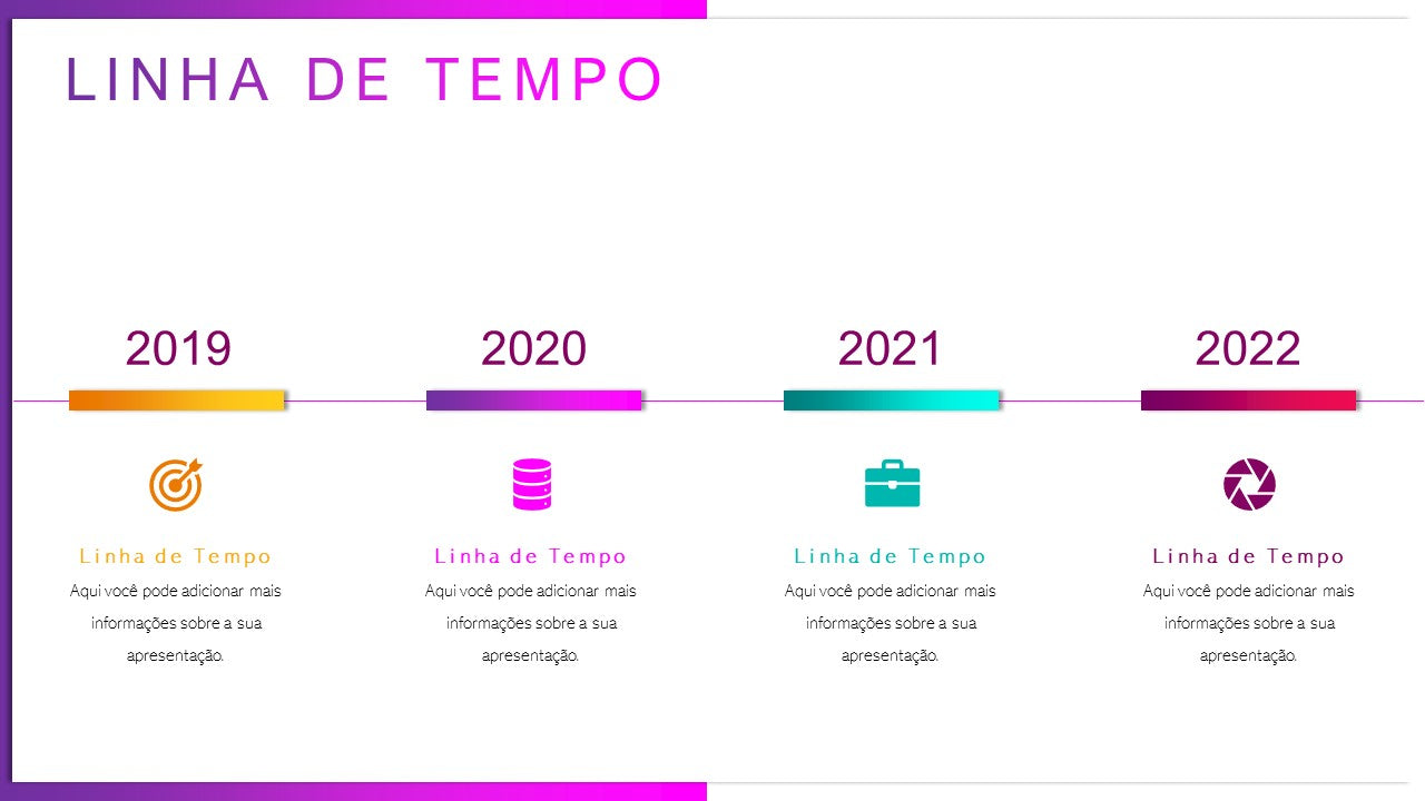 10 OPÇÕES DE LINHA DE TEMPO