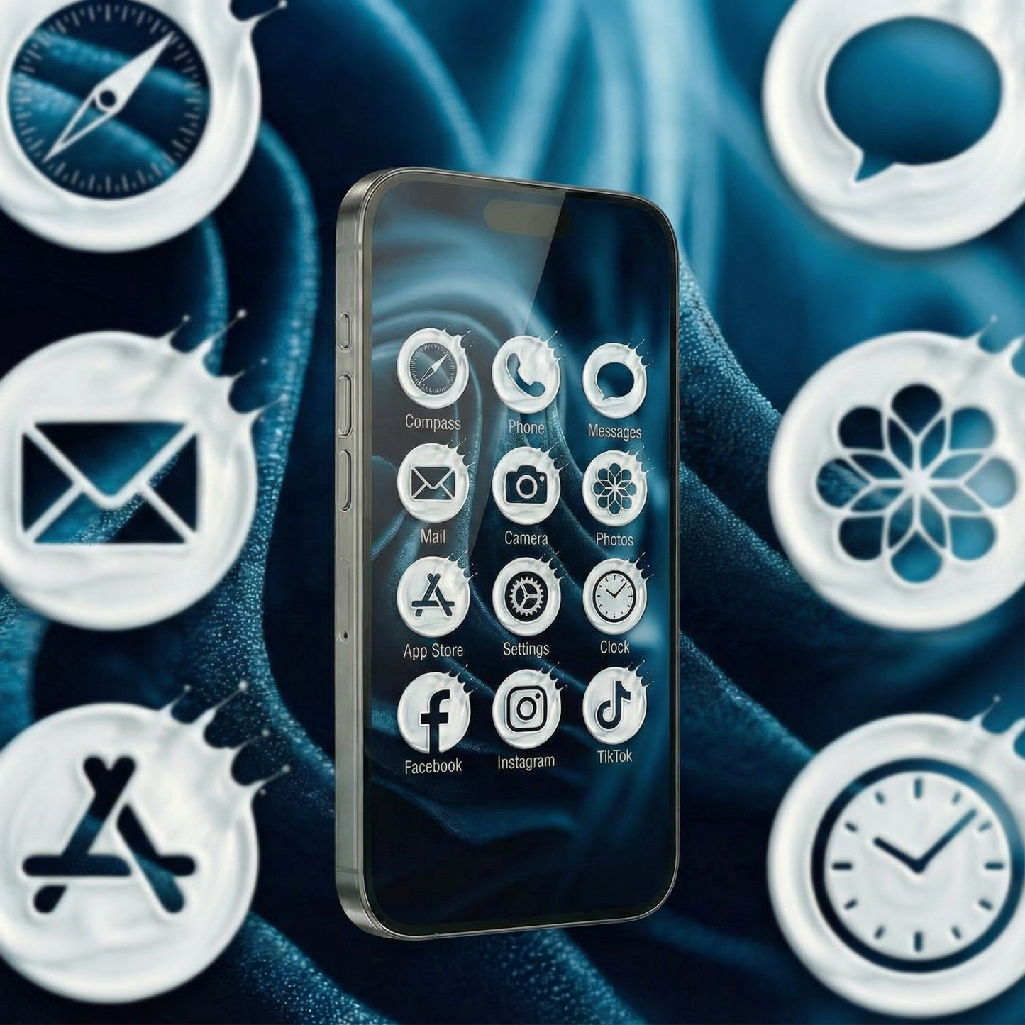 Pack Efeito 3D único com splash dinâmico. 180 Ícones Premium iOS & Android + 46 Wallpapers