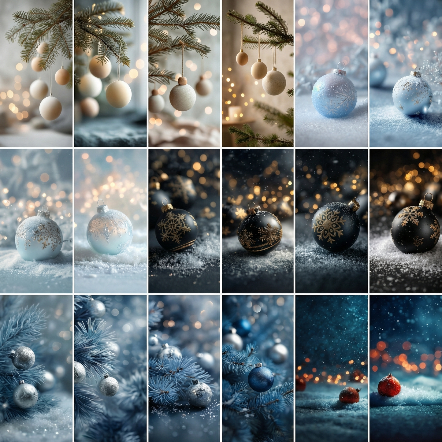 50 Wallpapers de Natal HD - Bolas Decorativas e Ornamentos Festivos