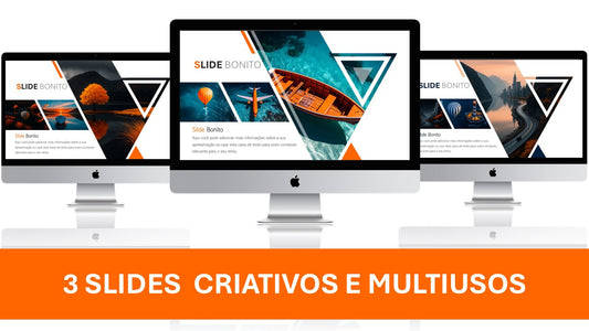 Powerpoint: Template Criativo – 3 Slides Multiuso com Design Geométrico e Visual Impactante