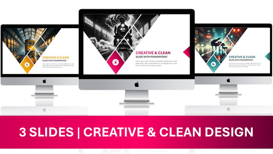 Template PowerPoint Criativo e Limpo – 3 Variações Elegantes de Slides