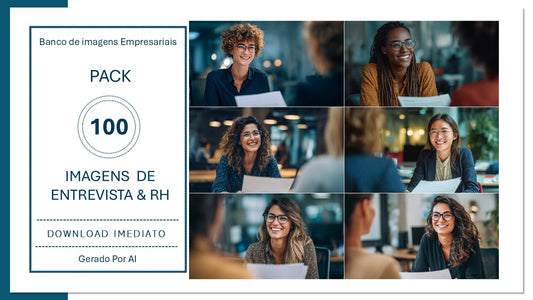 Pack 100 Imagens de Entrevista & RH – Profissionais em Escritório