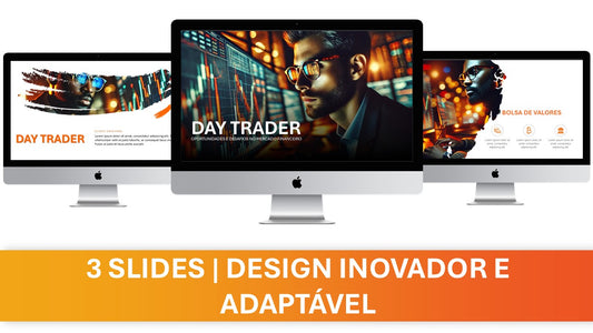 Template PowerPoint Day Trader - 3 Modelos Profissionais para Mercado Financeiro
