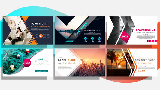 Pack de 30 Slides dos Tutoriais no Youtube - Templates PowerPoint Editáveis