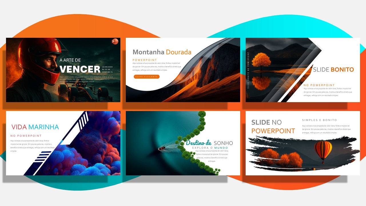 Pack de 30 Slides dos Tutoriais no Youtube - Templates PowerPoint Editáveis