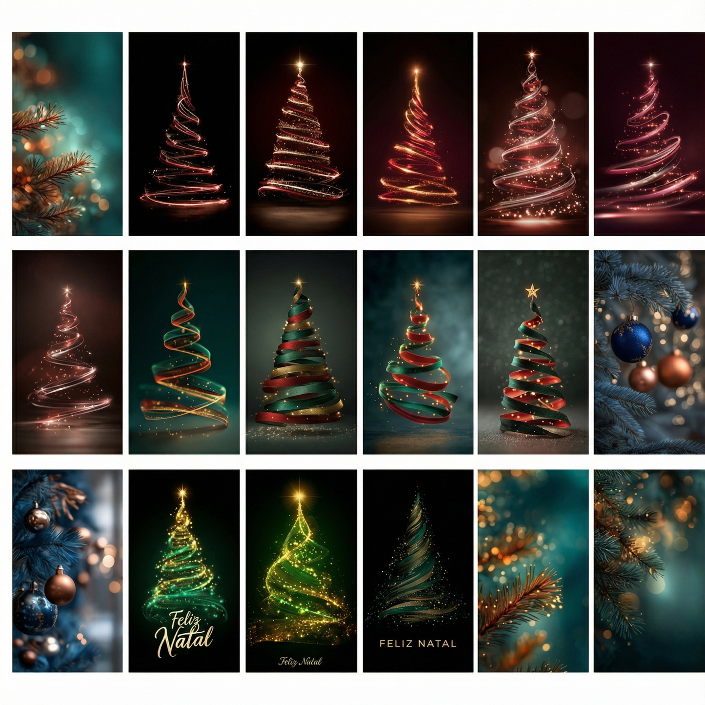 Magia Natalícia - 50 Wallpapers de Natal HD - Fundos Digitais Premium para Telemóvel