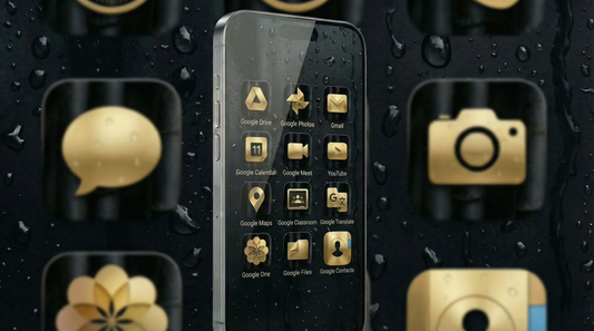 360 Ícones Dourados Premium iOS & Android + Wallpapers