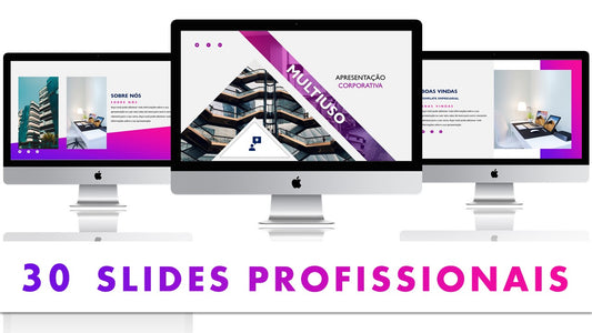 Template PowerPoint Corporativo - 30 Slides Profissionais Multiusos