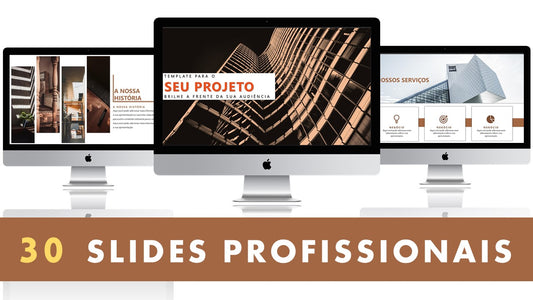 Template PowerPoint Projetos - 30 Slides Profissionais Multiusos