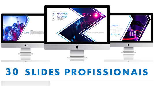 Template PowerPoint Eventos - 30 Slides Profissionais para Festas e Concertos Multiusos