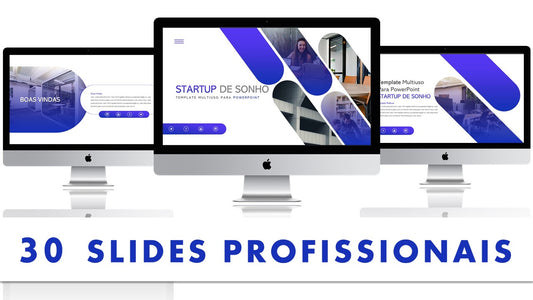 Template PowerPoint Startup - 30 Slides Profissionais para Empreendedores Multiusos
