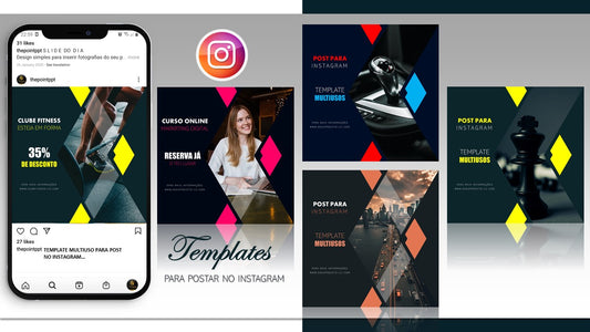 Template Instagram Grátis - Posts Multiusos para Redes Sociais